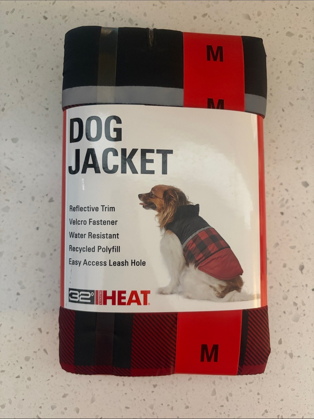32 Degrees Red and Black Plaid Dog Jacket